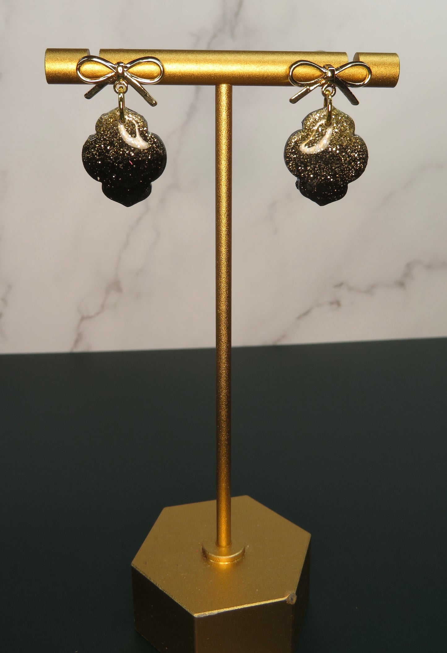 Moroccan style earrings with bow post