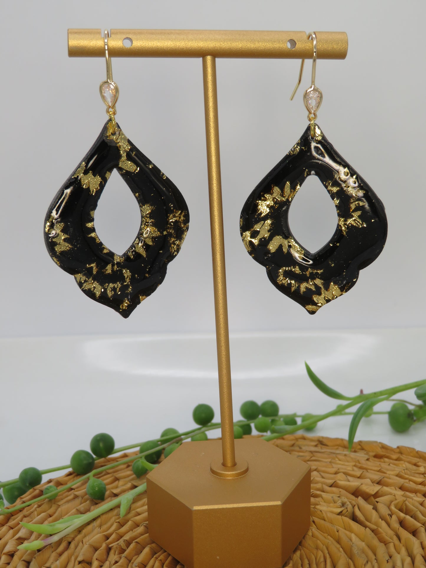 Moroccan Style Golden Sunflower Earrings