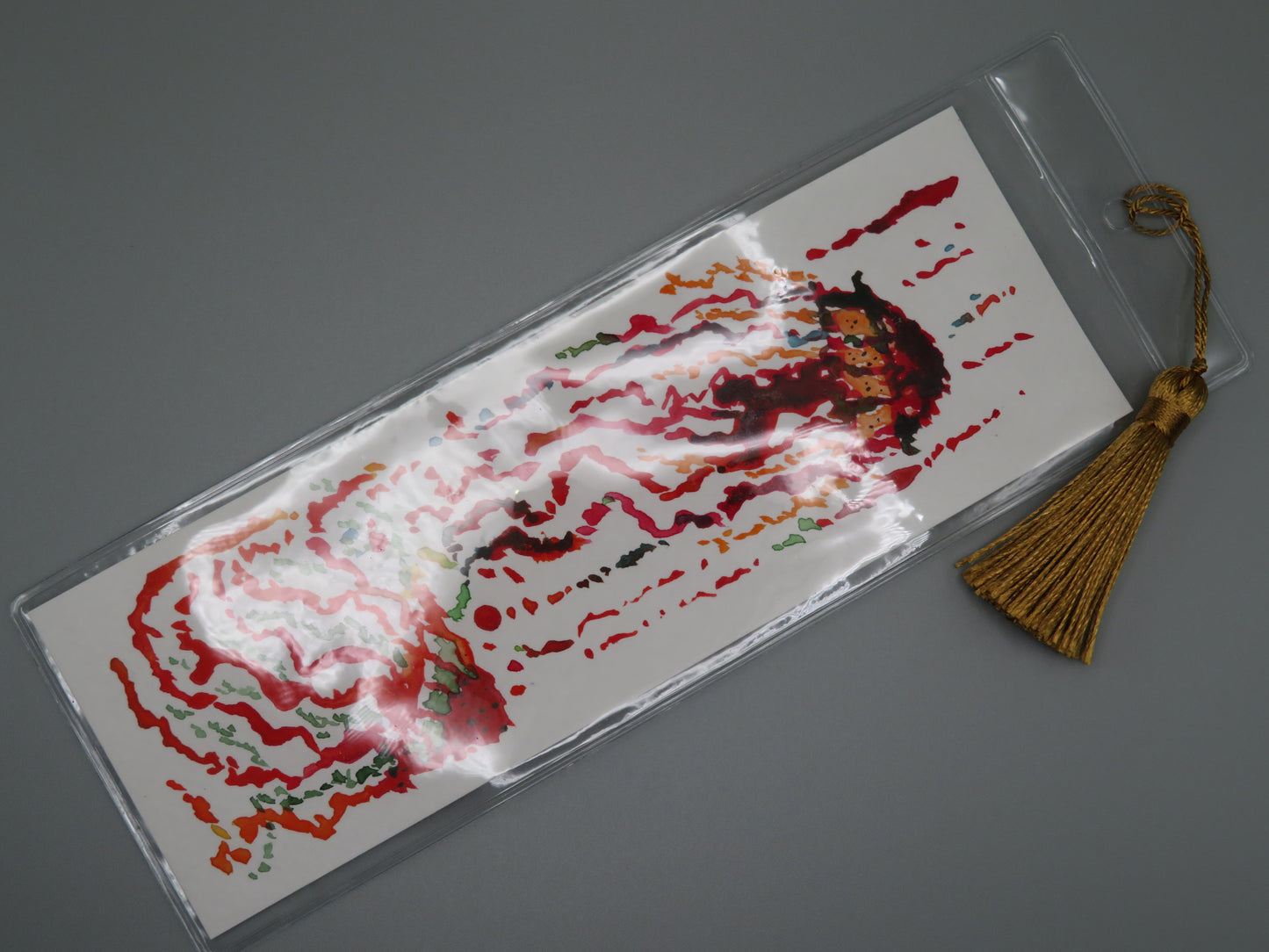 Double Sided Watercolor Bookmark Jellyfish