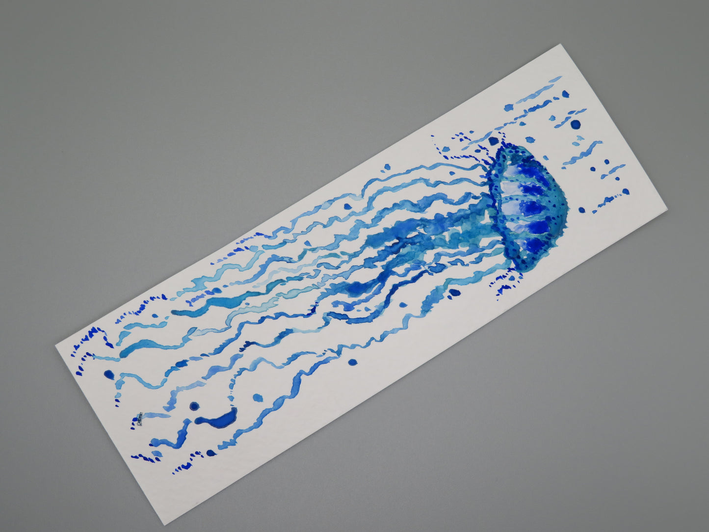 Double Sided Watercolor Bookmark Jellyfish