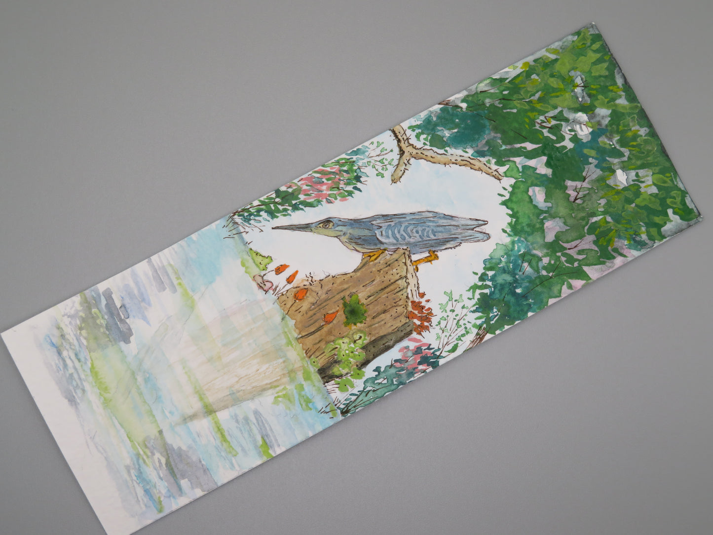 Double Sided Watercolor Bookmark