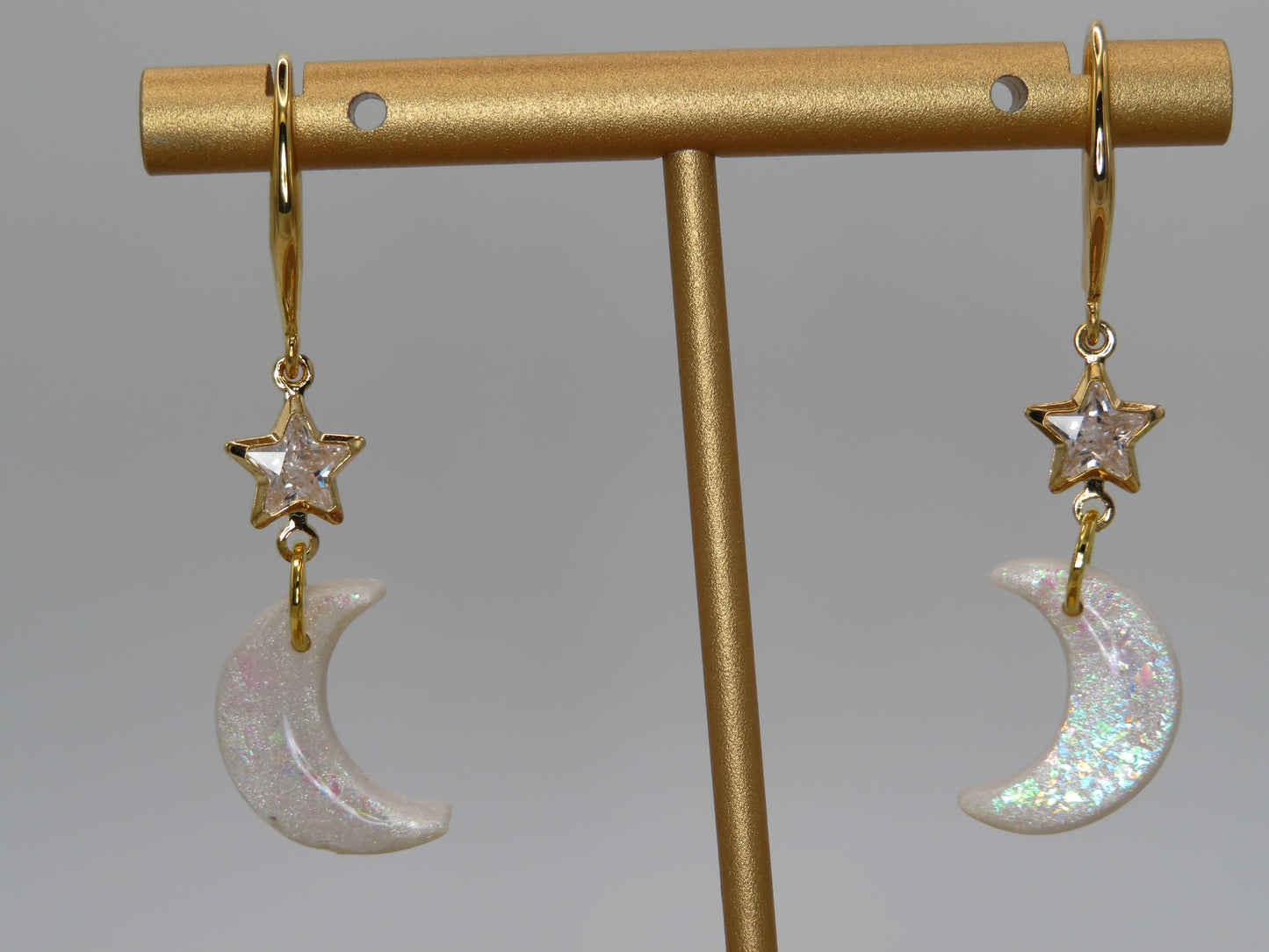 Moon and Stars Holo Dangles