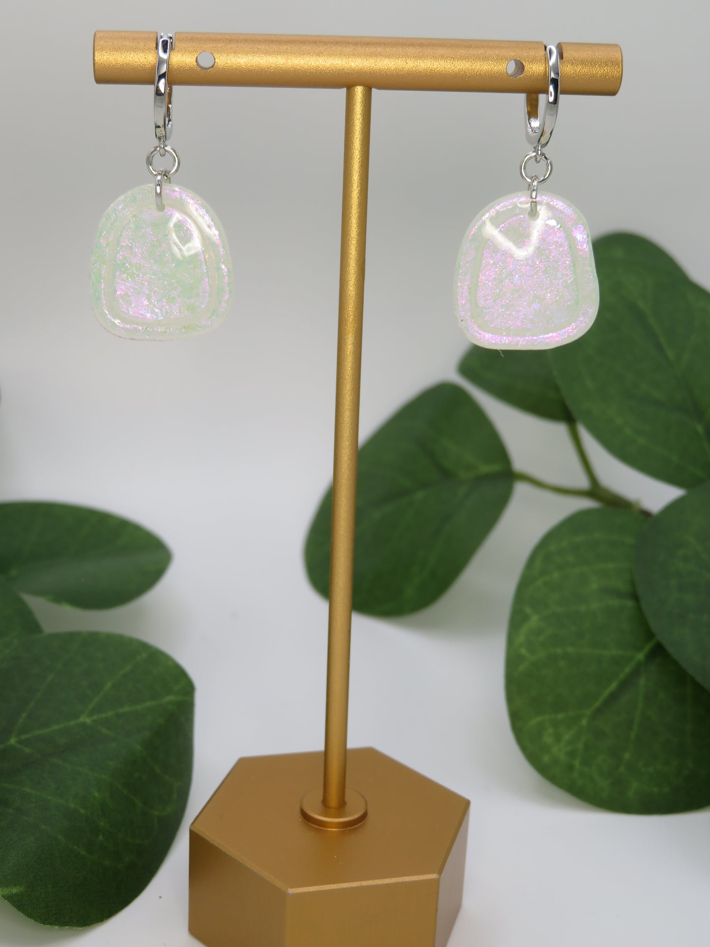 Holo dangle earrings