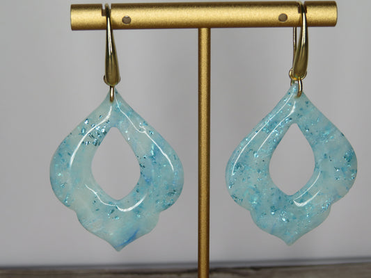 Light Blue Moroccan style earrings