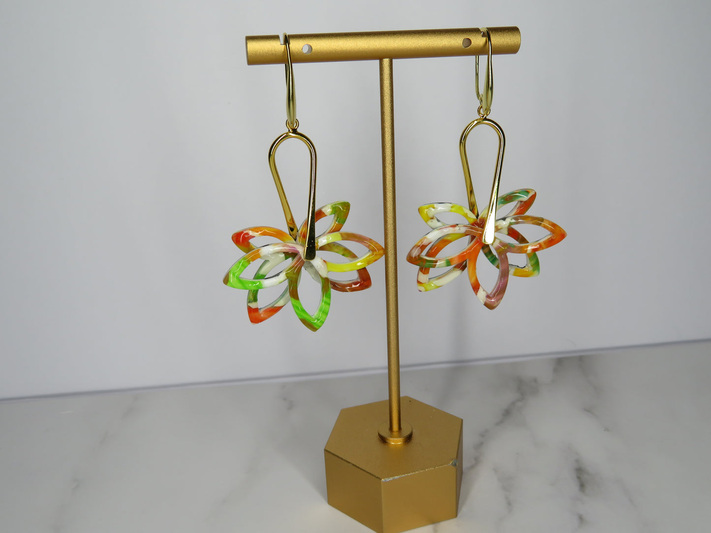 Floral Dangles in mixed colors
