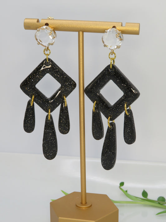 Stylish square with dangles