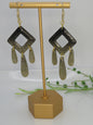 Diamond Dangles in black and sparkling gold earrings