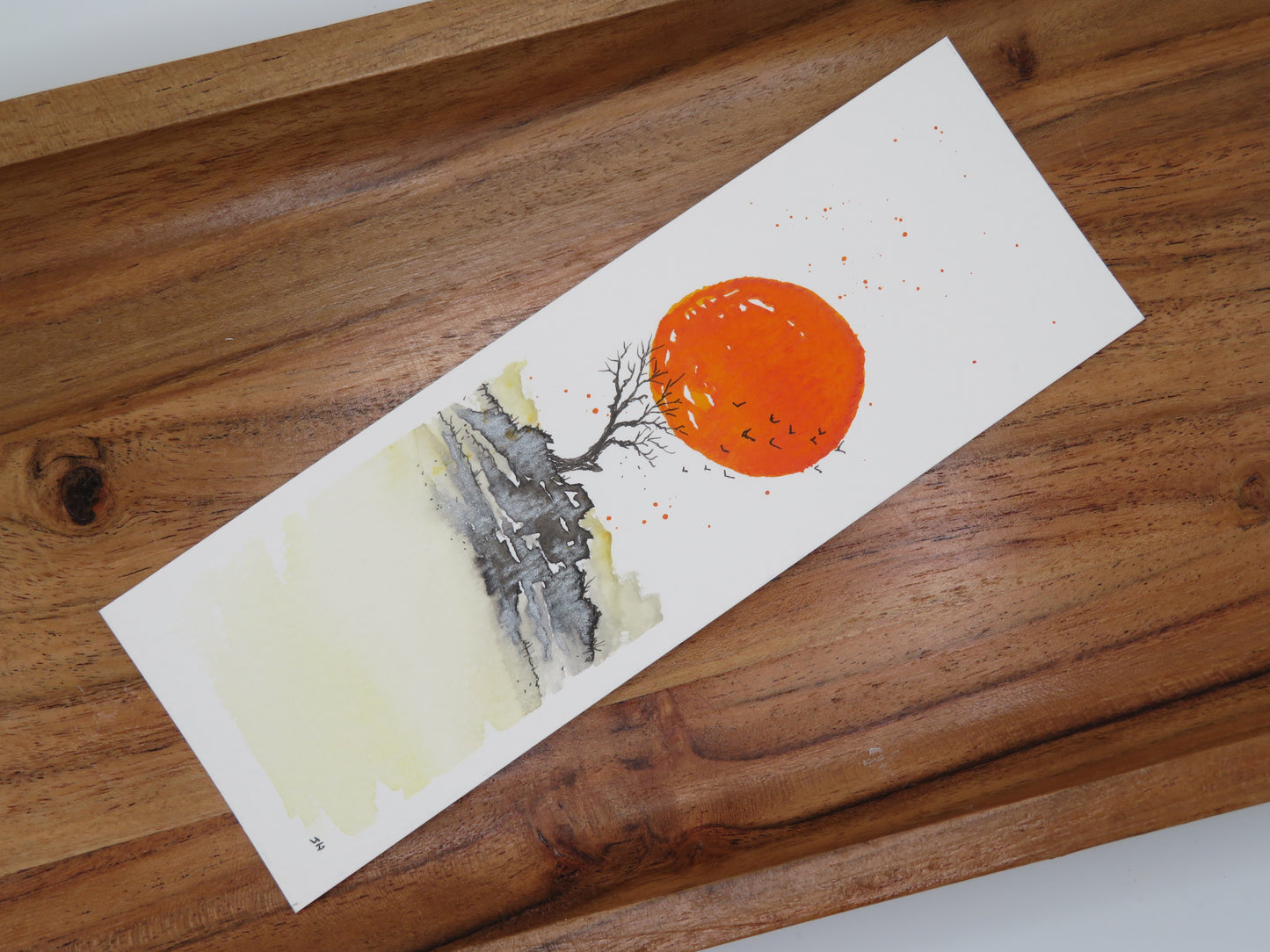Silhouette on Orange Sun bookmark