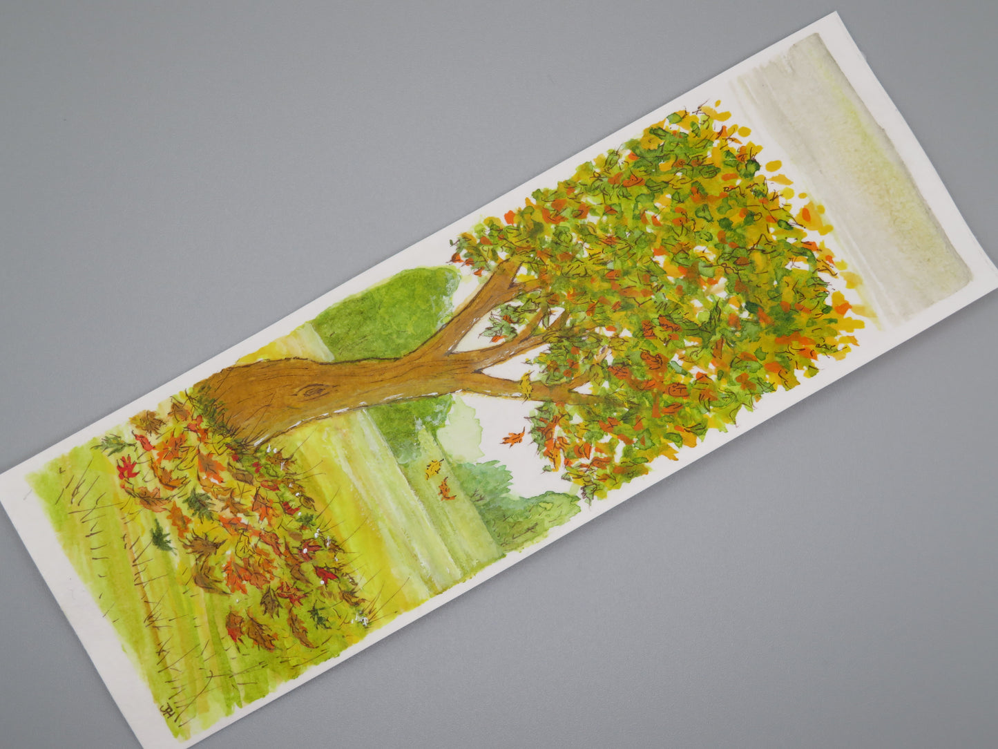 Double Sided Watercolor Bookmark