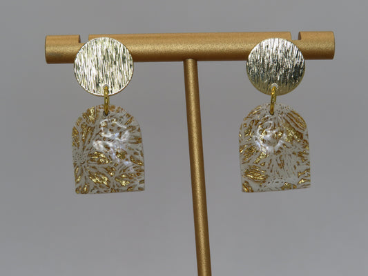 Gold accented arch dangle