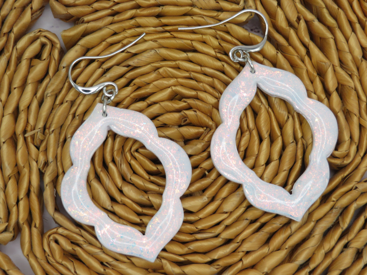 Moroccan style holo dangle earrings