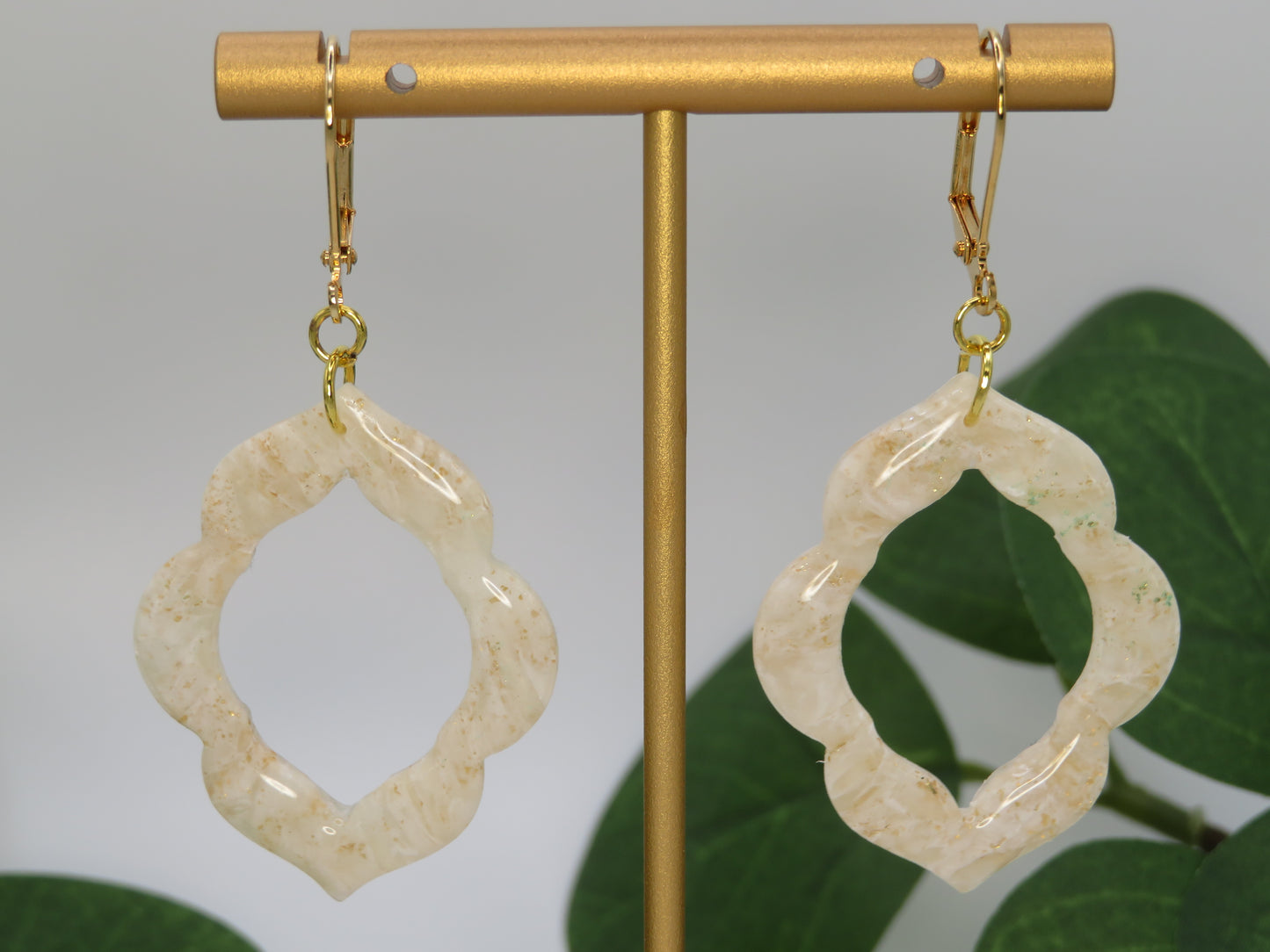 Moroccan style marble finish earrings
